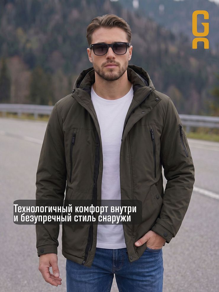 Куртка мужская демисезонная GRIZMAN, хаки, модель 74786