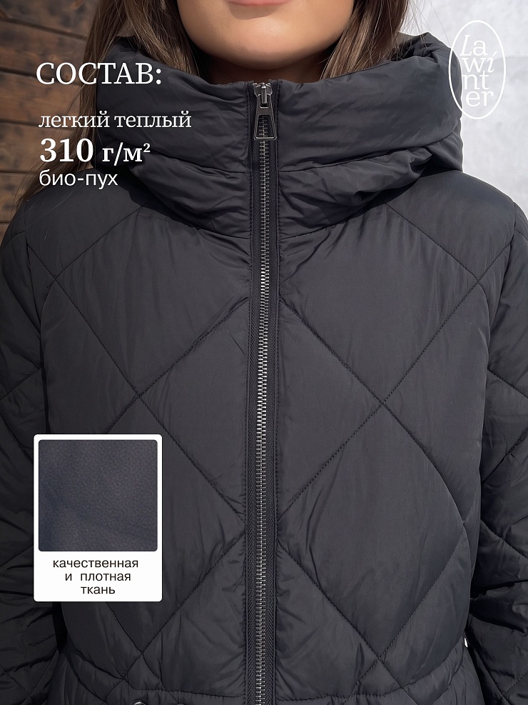 Куртка женская зимняя LAWINTER, черная, модель 86524