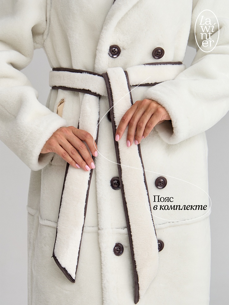 Дубленка женская зимняя LAWINTER, графит, модель 34717