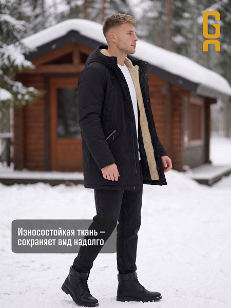 Парка мужская зимняя GRIZMAN, черная, модель 75315
