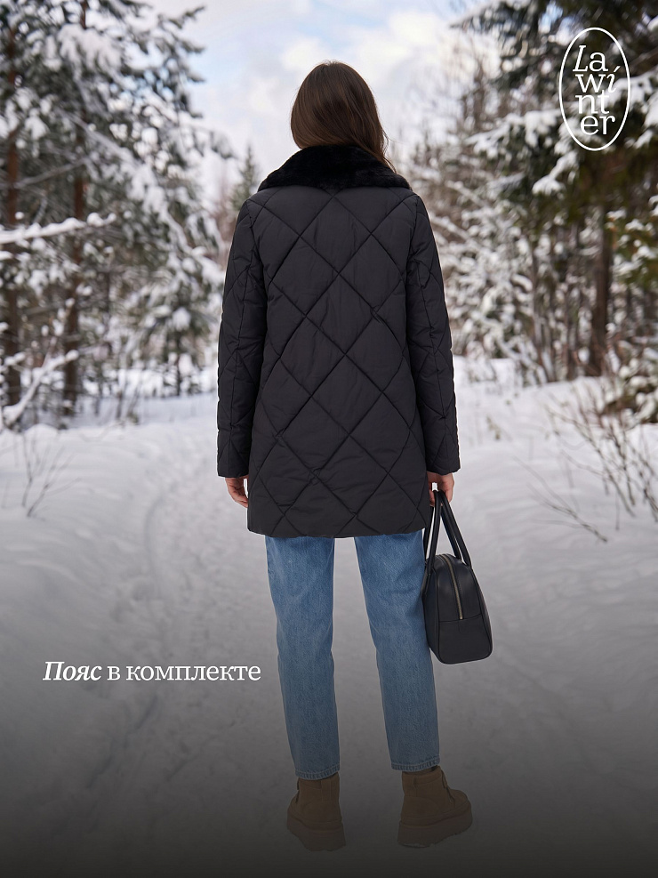 Куртка женская зимняя LAWINTER, черная, модель 85361
