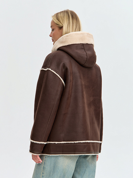 Дубленка LAWINTER  модель 35860, цвет Коричневый