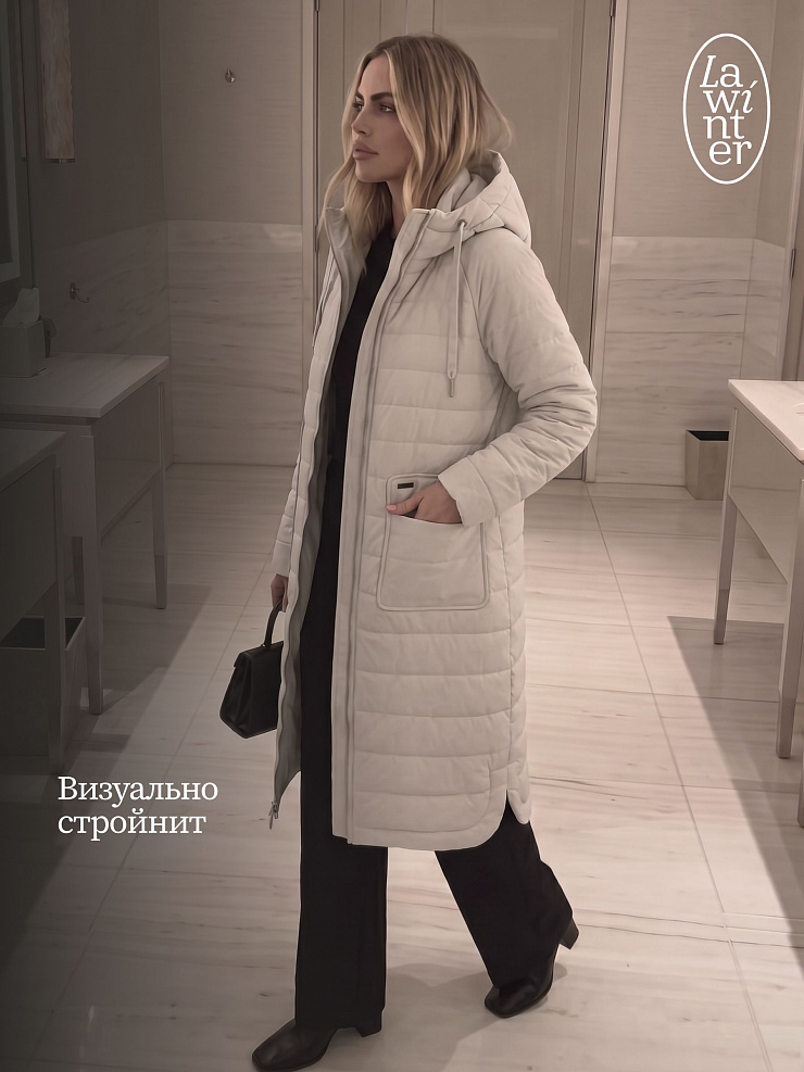 Куртка женская демисезонная LAWINTER, светло-серая, модель 83781