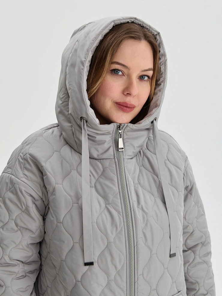 Куртка женская демисезонная LAWINTER, серая мята, модель 83594