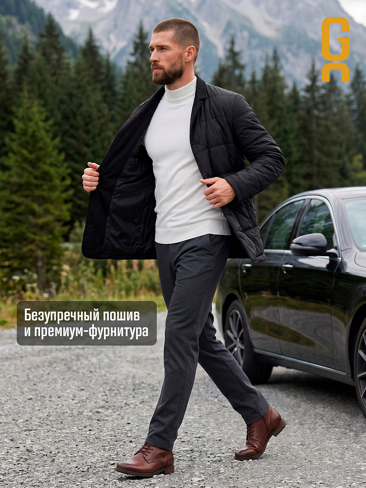 Куртка мужская демисезонная GRIZMAN, черная, модель 71822