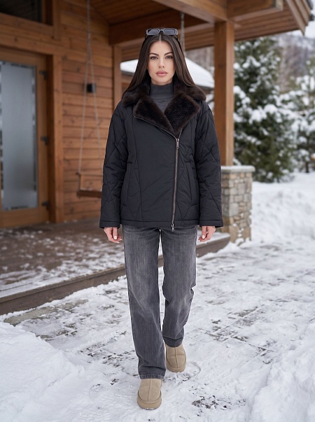 Куртка женская зимняя LAWINTER, черная, модель 86759