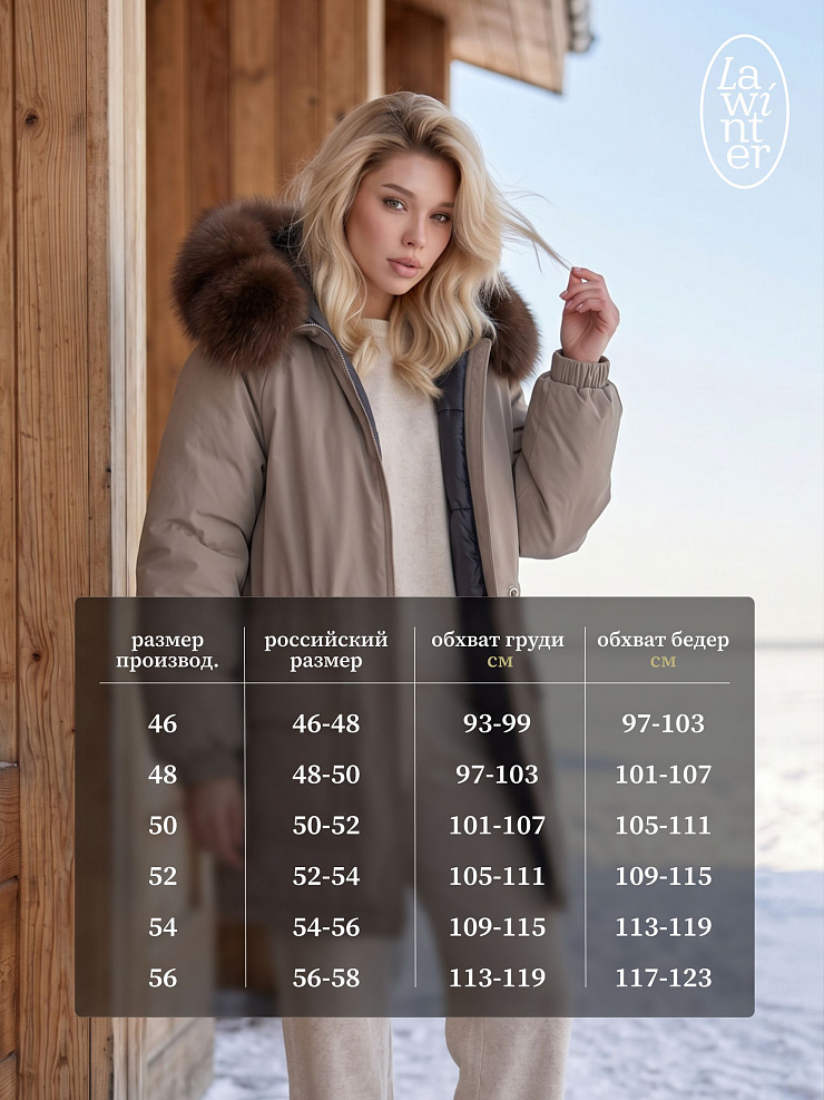 Парка женская зимняя LAWINTER, олива, модель 86849