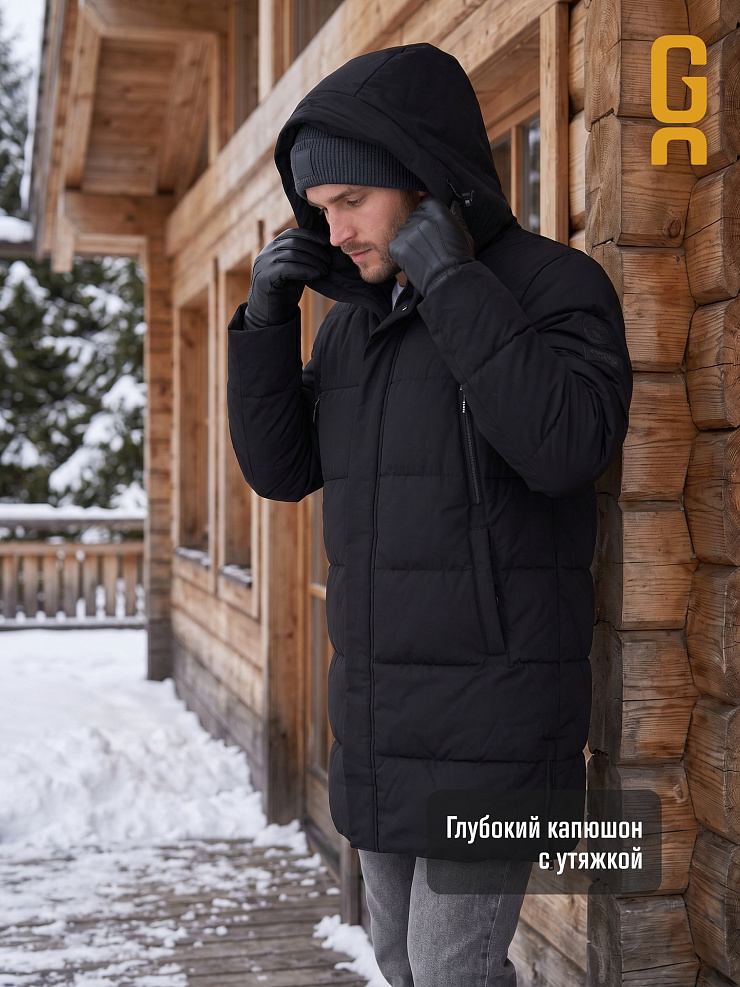 Пуховик мужской зимний GRIZMAN, черный, модель 71854