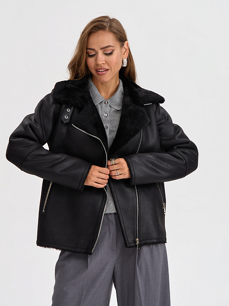 Дубленка LAWINTER  модель 3588, цвет Черный