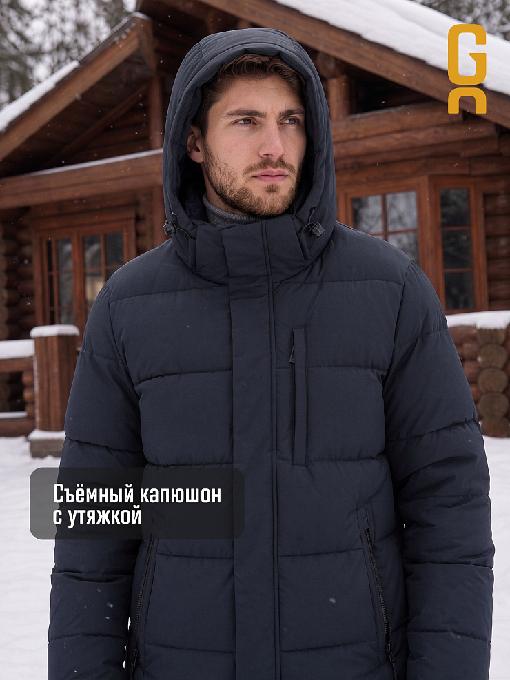 Пуховик мужской зимний GRIZMAN, темно-синий, модель 73224