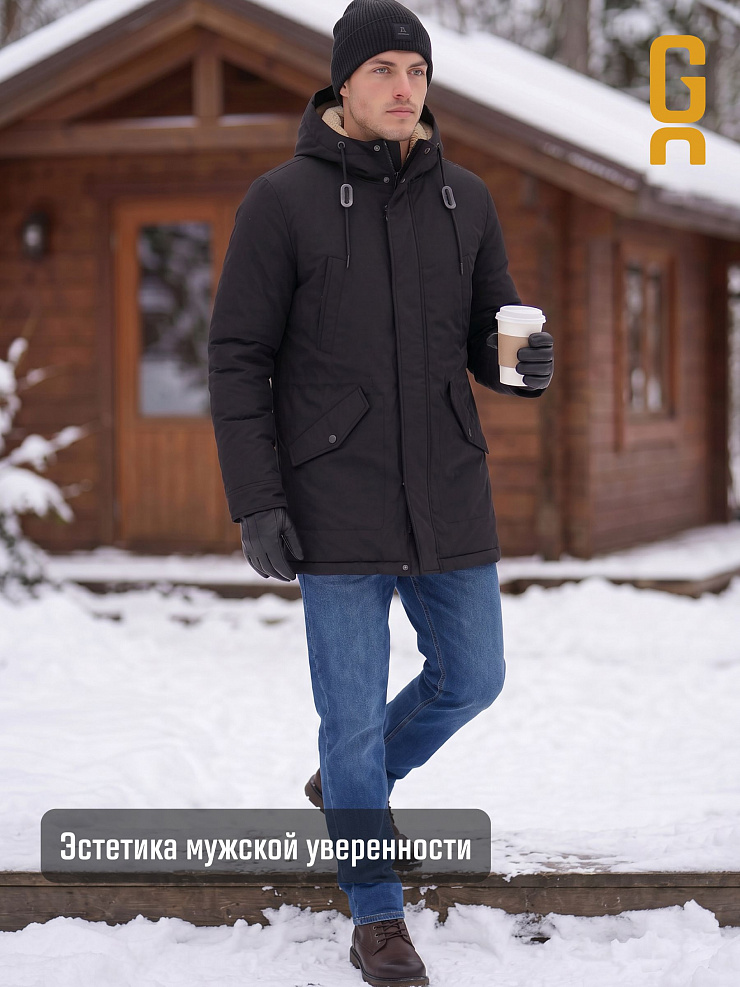 Парка мужская зимняя GRIZMAN, черная, модель 75880