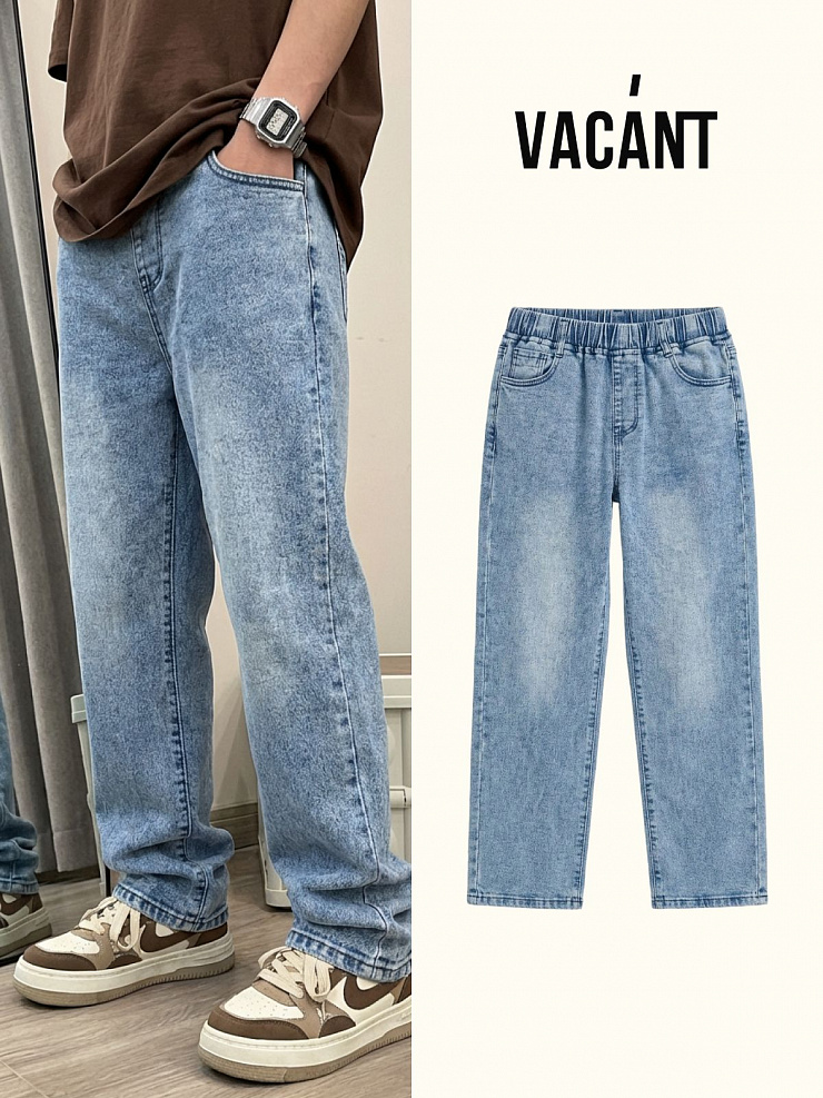Джинсы для мальчика осенние VACANT, светло-голубые, модель 104151