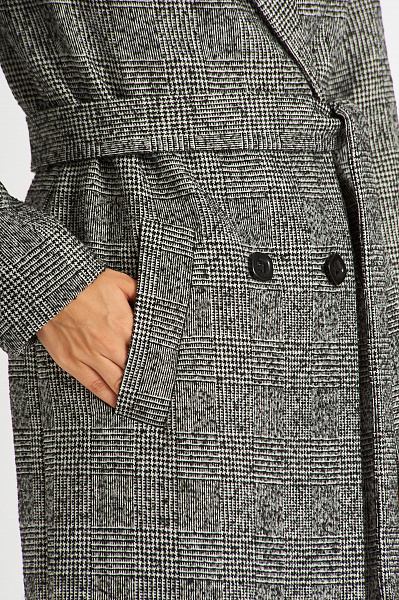 Пальто VALENCIA  модель 8189, цвет Черный-белый