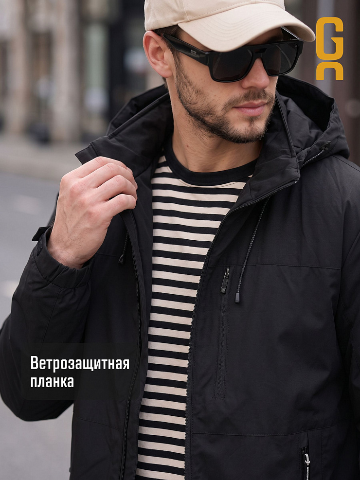 Куртка мужская демисезонная GRIZMAN, черная, модель 73802