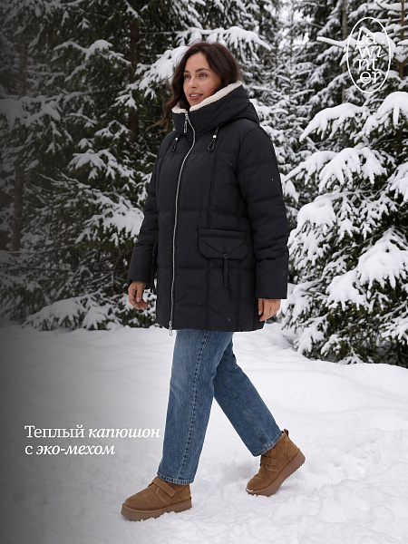 Куртка женская зимняя LAWINTER, черная, модель 84222