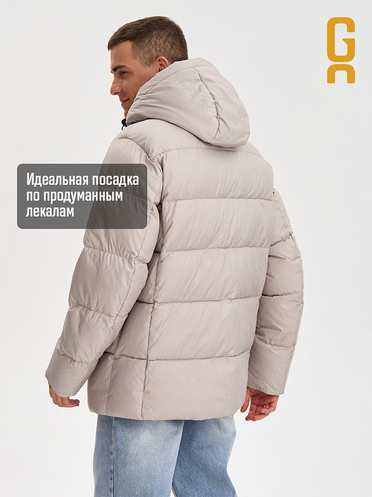 Куртка мужская зимняя GRIZMAN, светло-серая, модель 75572