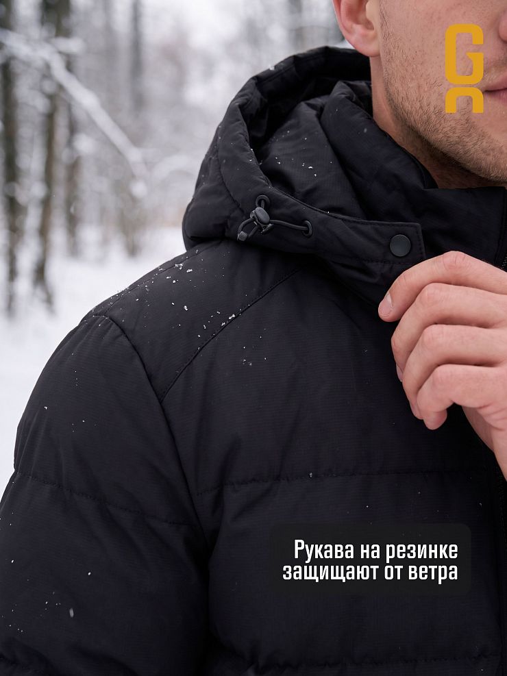 Куртка мужская зимняя GRIZMAN, черная, модель 76411