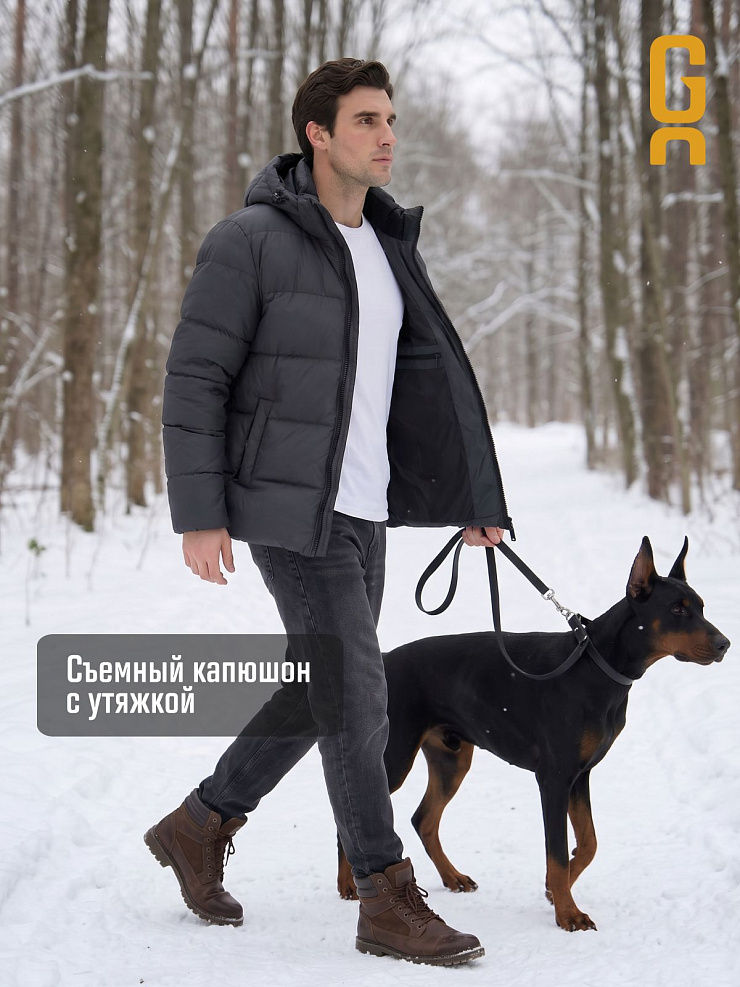 Куртка мужская зимняя GRIZMAN, темно-серая, модель 75114