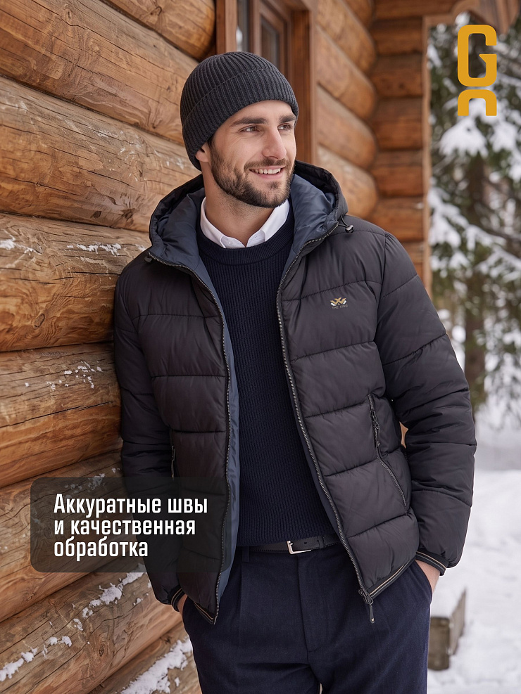Куртка мужская зимняя GRIZMAN, черная, модель 73160