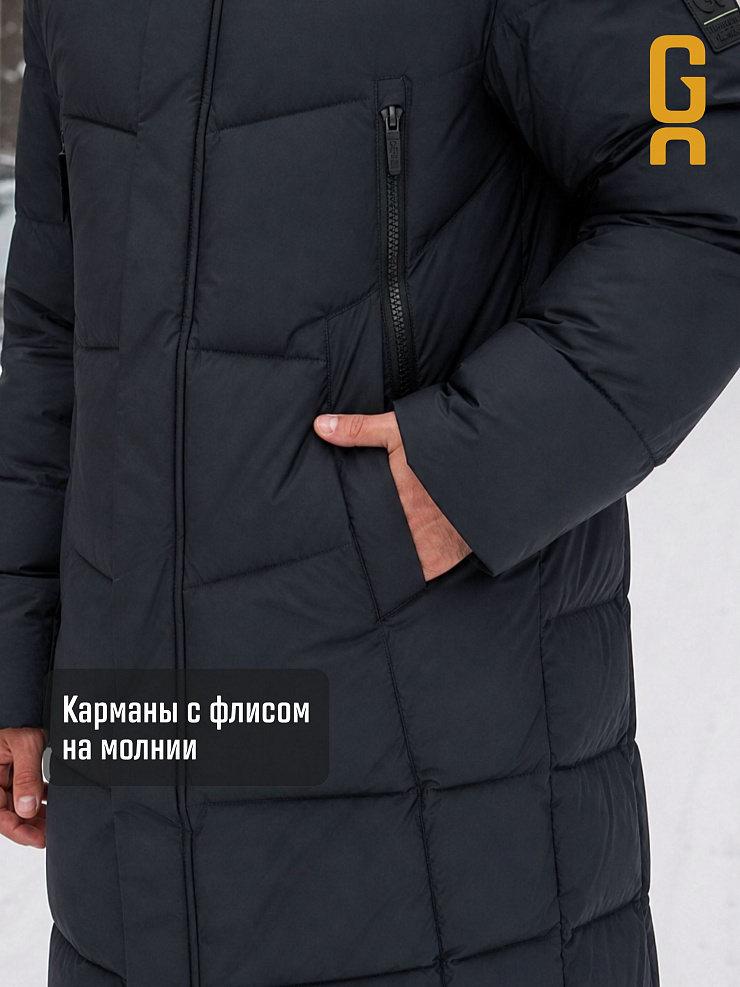 Пуховик мужской зимний GRIZMAN, темно-синий, модель 71715