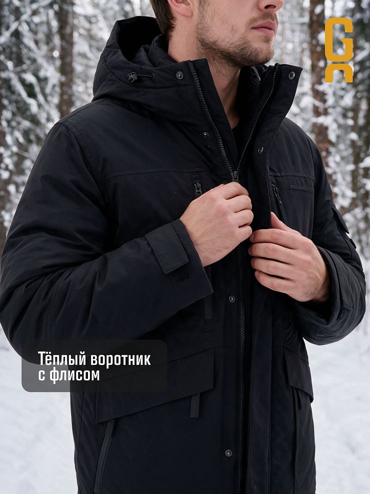 Парка мужская зимняя GRIZMAN, черная, модель 76373