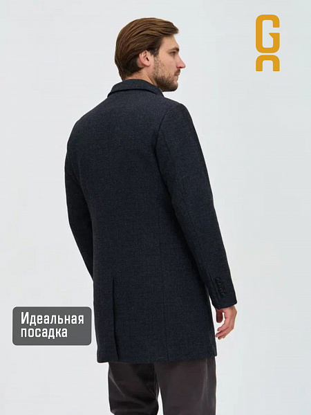 Пальто мужское осеннее GRIZMAN, черно-синее, модель 73222
