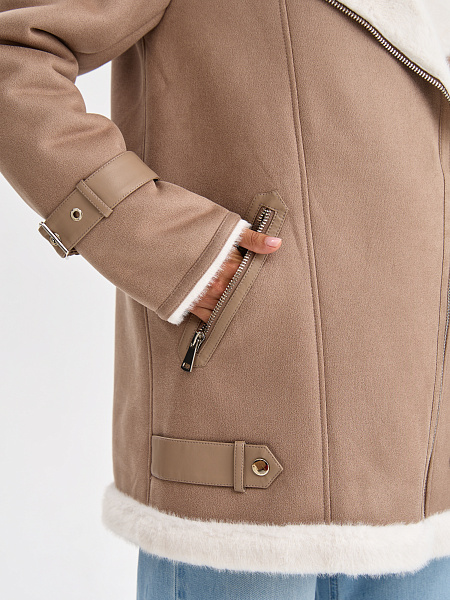 Дубленка LAWINTER  модель 35667, цвет Мокко