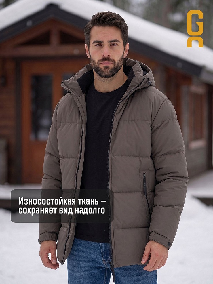 Куртка мужская зимняя GRIZMAN, серая, модель 72684