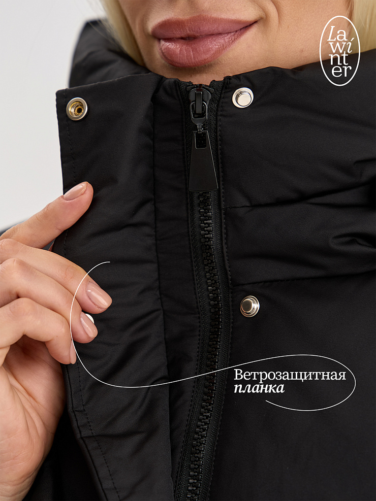 Куртка женская зимняя LAWINTER, черная, модель 85780