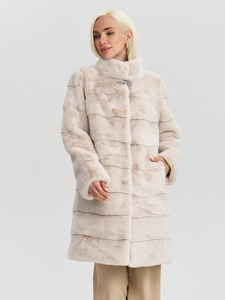 Шуба LAWINTER  модель 53961, цвет Молочный