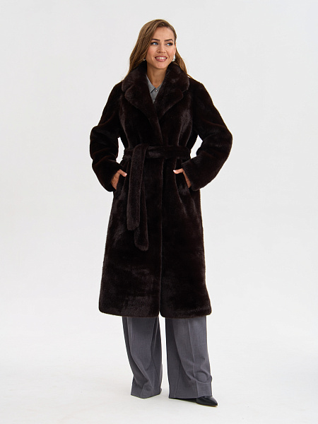 Шуба LAWINTER  модель 5391, цвет Темно-коричневый