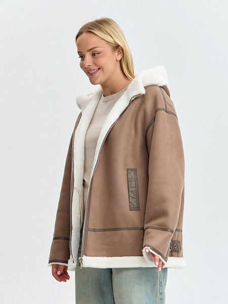 Дубленка LAWINTER  модель 35338, цвет Мокко