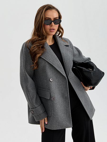 Пальто LAWINTER  модель 85698, цвет Светло-серый