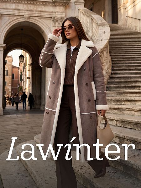 Дубленка женская зимняя LAWINTER, графит, модель 34717