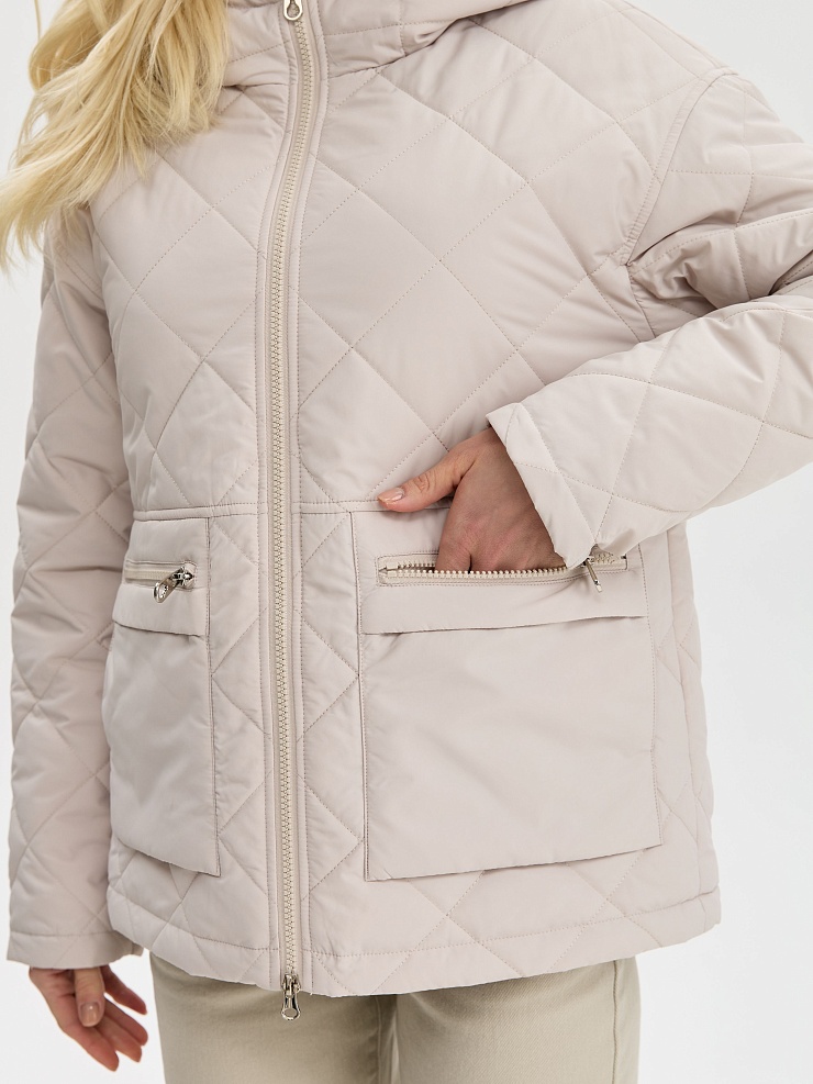 Куртка женская демисезонная LAWINTER, бежевая, модель 85250
