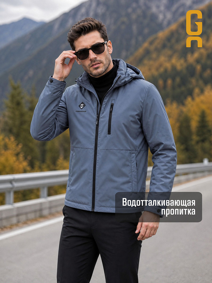 Куртка мужская демисезонная GRIZMAN, серая, модель 70479
