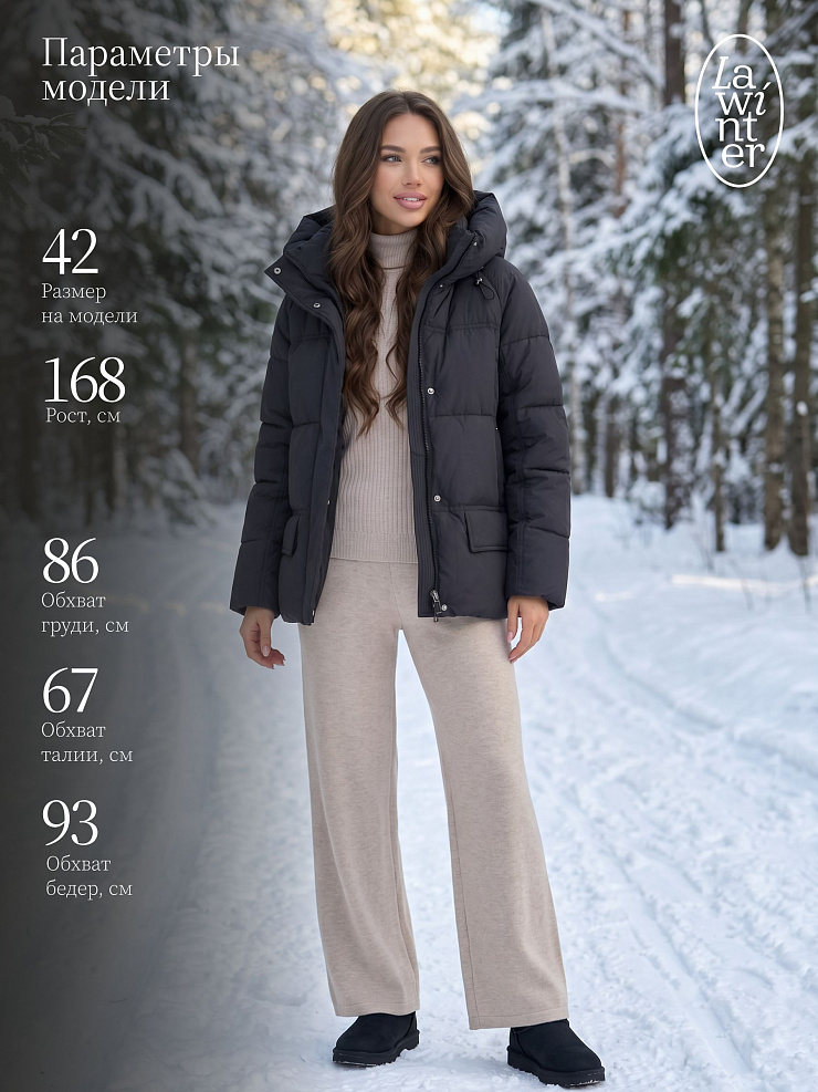 Куртка женская зимняя LAWINTER, черная, модель 85221