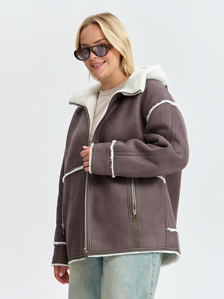 Дубленка LAWINTER  модель 35860, цвет Серый