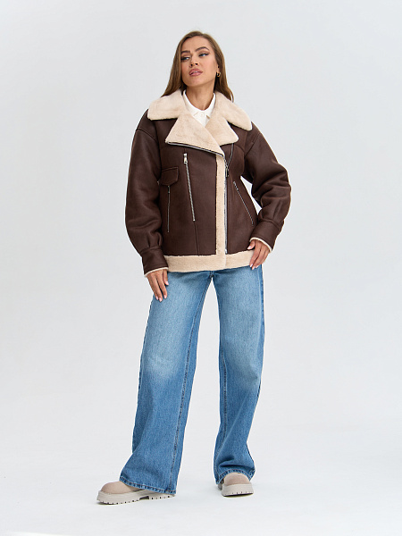 Дубленка LAWINTER  модель 35204, цвет Коричневый