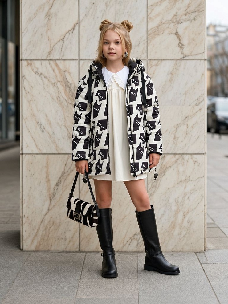 Куртка для девочки демисезонная BRITT, молочная, модель 63751