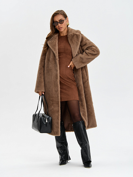 Шуба LAWINTER  модель 5391, цвет Светло-коричневый