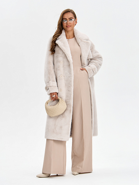 Шуба LAWINTER  модель 54478, цвет Молочный