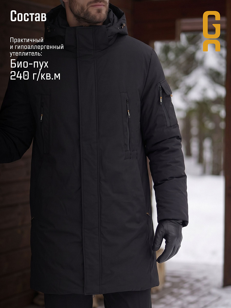 Пуховик мужской зимний GRIZMAN, черный, модель 70311