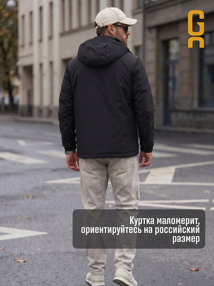 Куртка мужская демисезонная GRIZMAN, черная, модель 73529