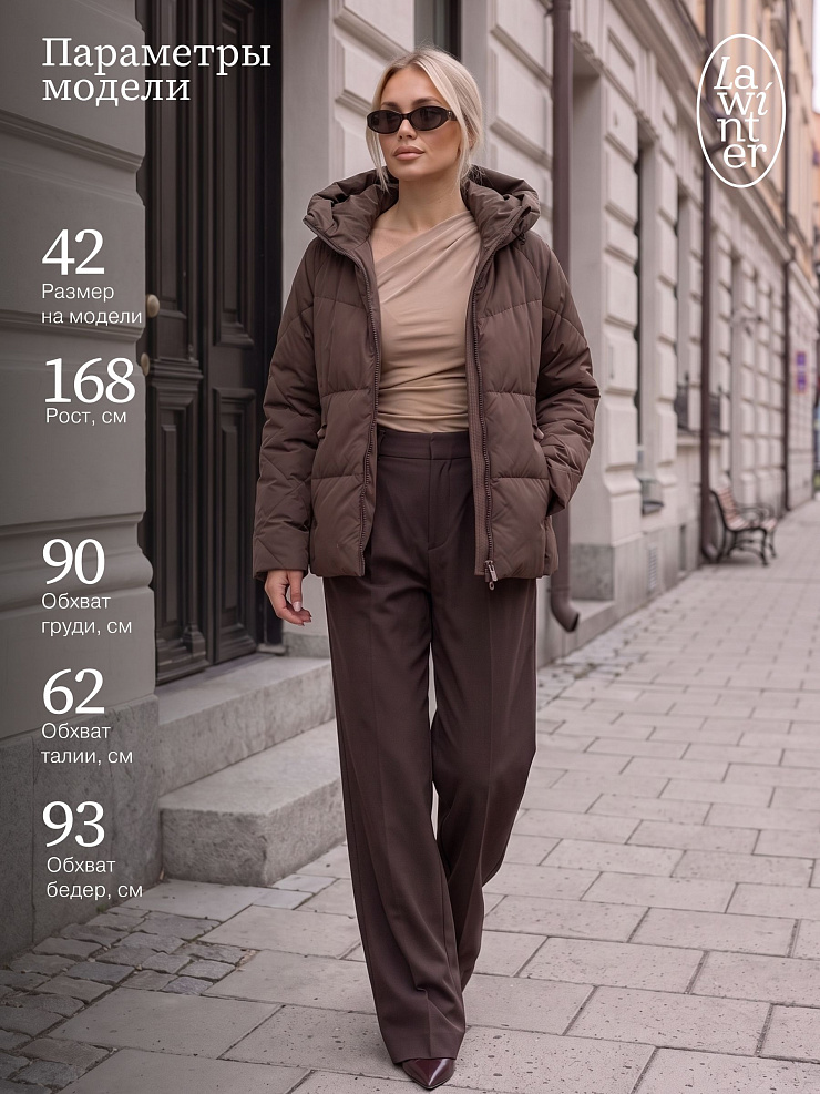 Куртка женская демисезонная LAWINTER, мокко, модель 84593