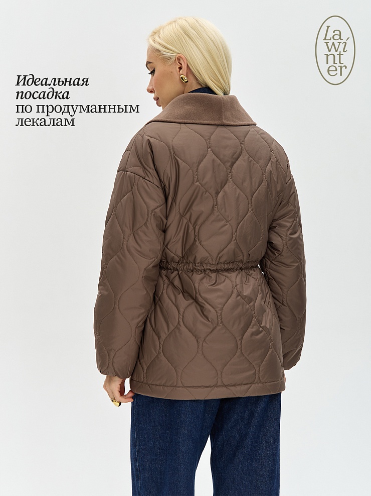 Куртка женская демисезонная LAWINTER, мокко, модель 84738