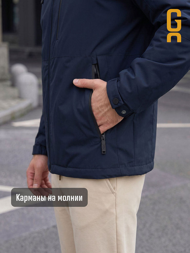 Куртка мужская демисезонная GRIZMAN, темно-синяя, модель 73802
