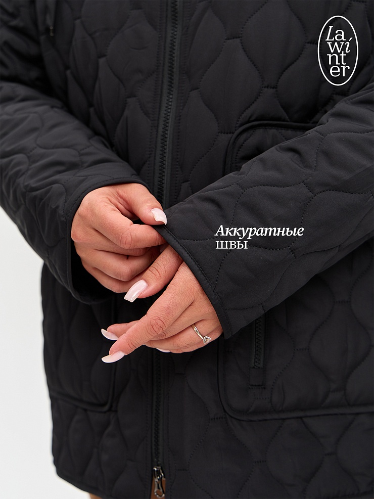 Куртка женская демисезонная LAWINTER, черная, модель 83594
