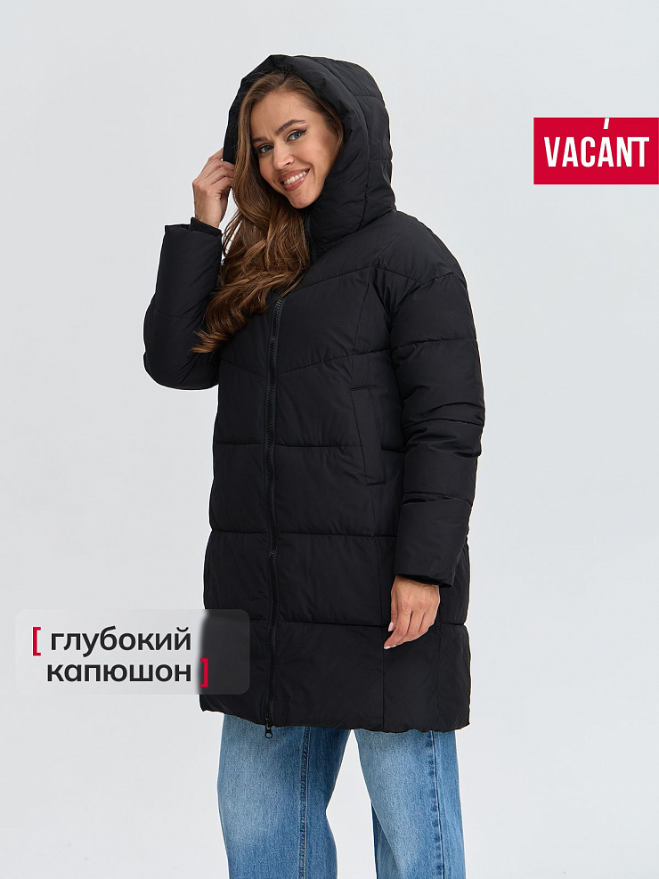 Куртка женская зимняя VACANT, черная, модель 8554