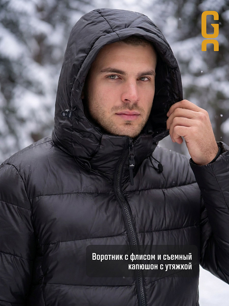Куртка мужская зимняя GRIZMAN, черная, модель 73550